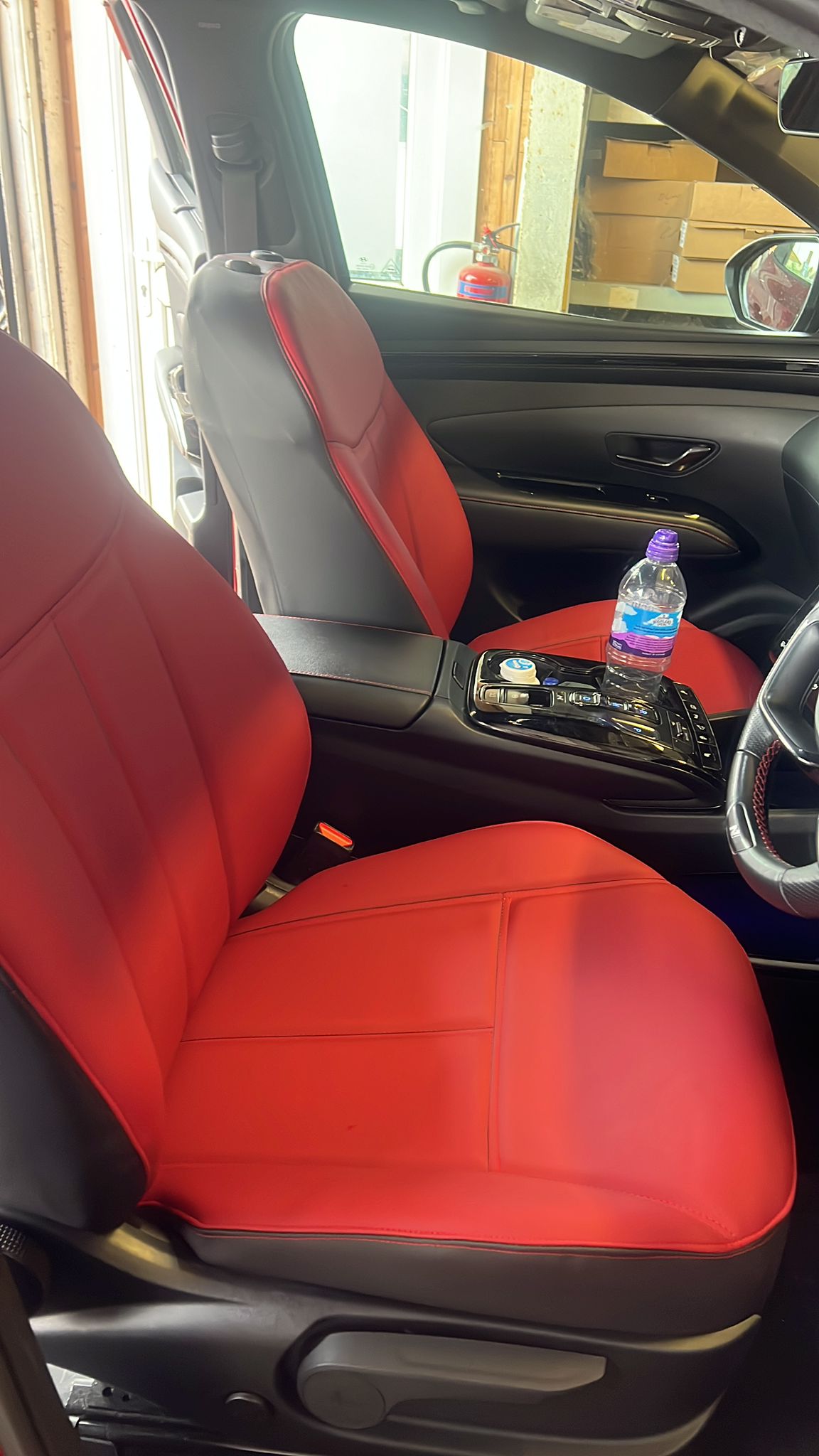 Completed seat cover installation